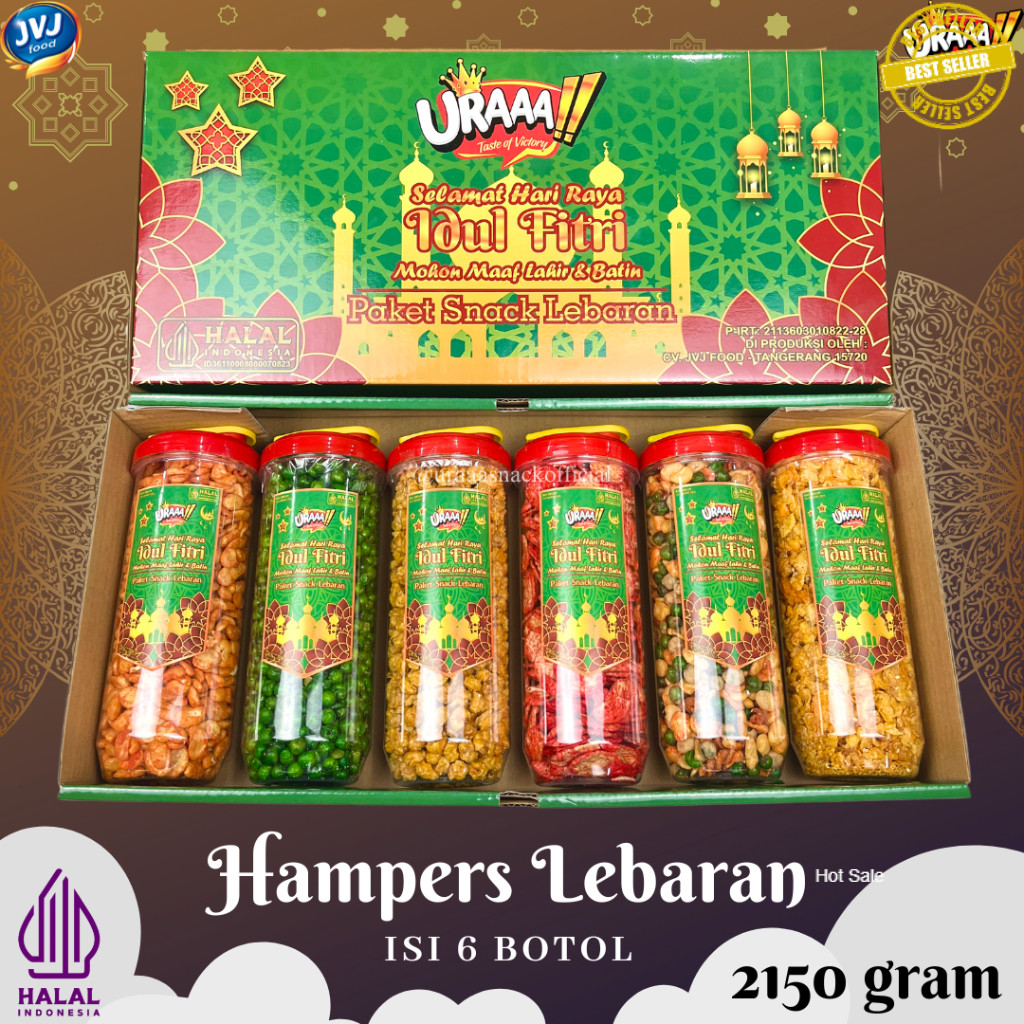 

PAKET SNACK LEBARAN URAAA!! 6 Toples/Botol Mix Kacang Snack