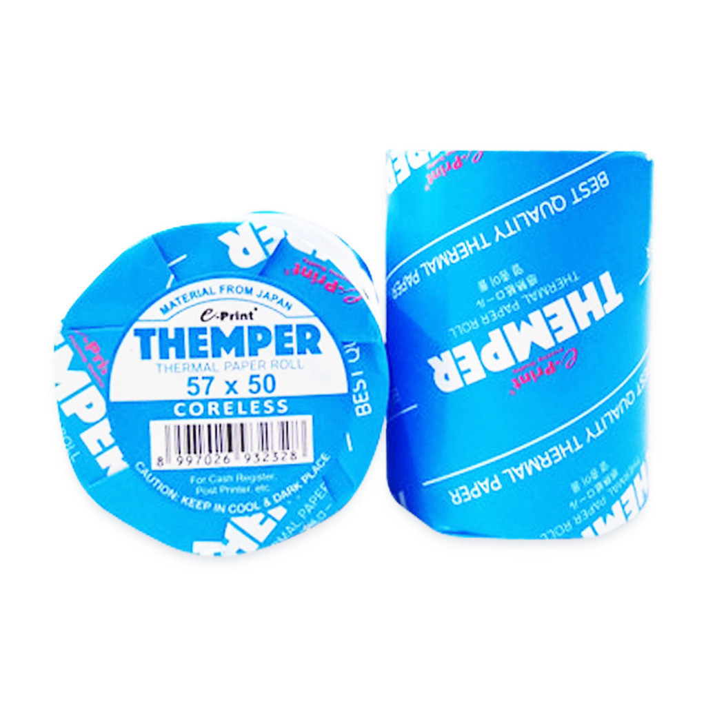 

Thermal Paper Kertas Kasir Themper Kertas Print Roll Eco Hijau E-print 57X50 mm Coreless