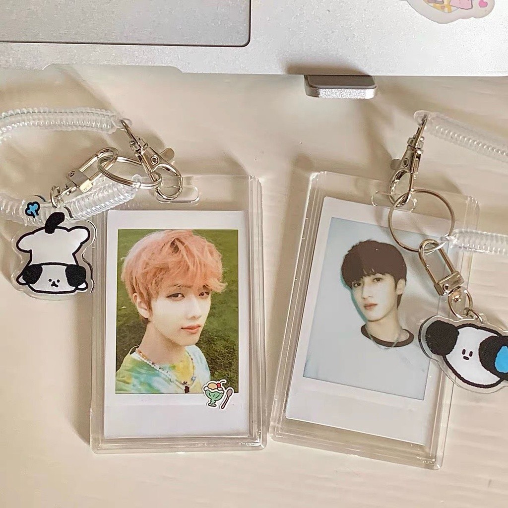 

Card Protector/Card Holder/Gantungan Kunci Holder Kartu Bahan Akrilik Transparan Ukuran 3 Inci