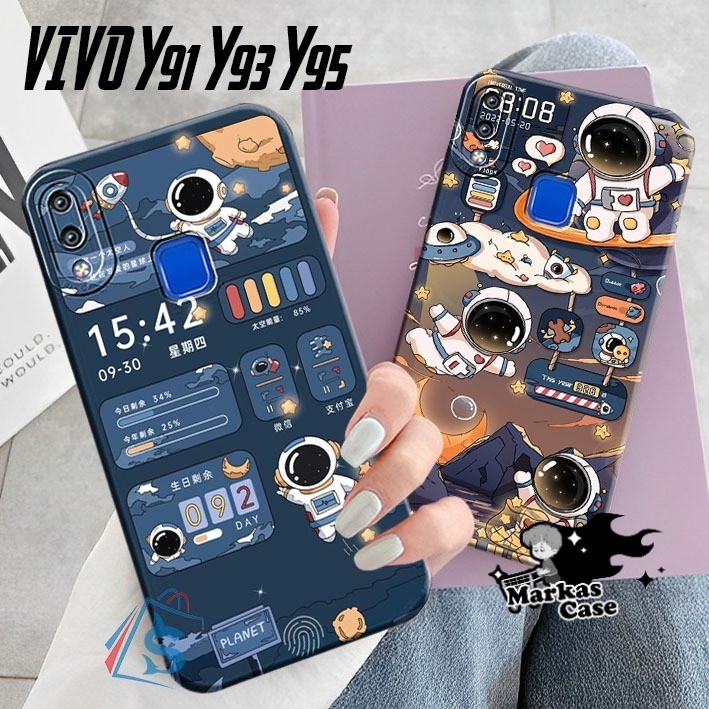 Softcase Vivo Y91 Y93 Y95 FINGER Motif Astronot NASA - Casing Vivo - Case Vivo - Kesing Vivo - Case 