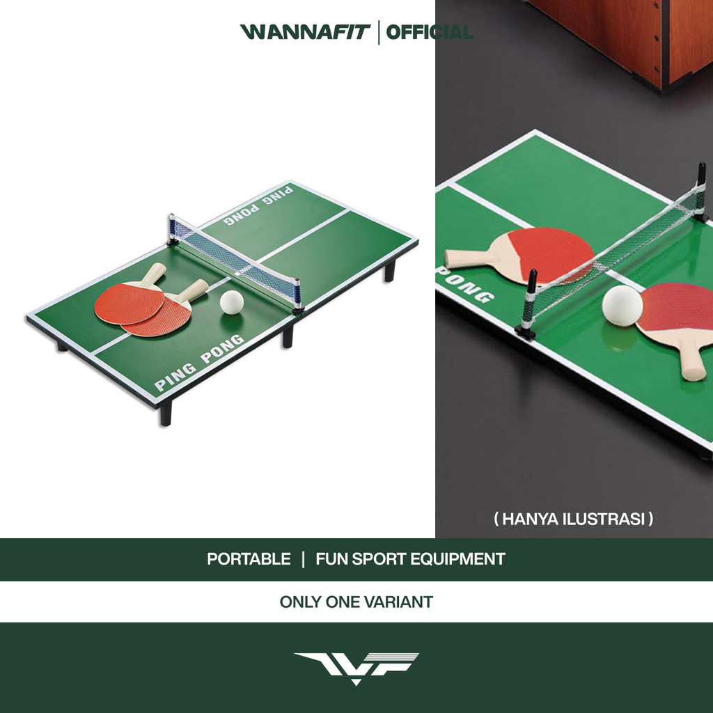WANNAFIT Meja Pingpong Mini Portable | Peralatan Tenis Meja