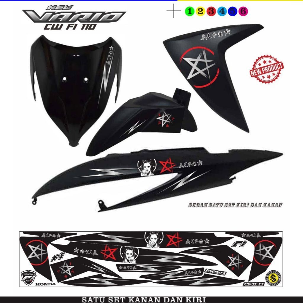 VARIASI VARIASI STIKER VARIO FI 110 / STRIPING POLET MOTIF VARIASI VARIO ESP 110 VARIASI
