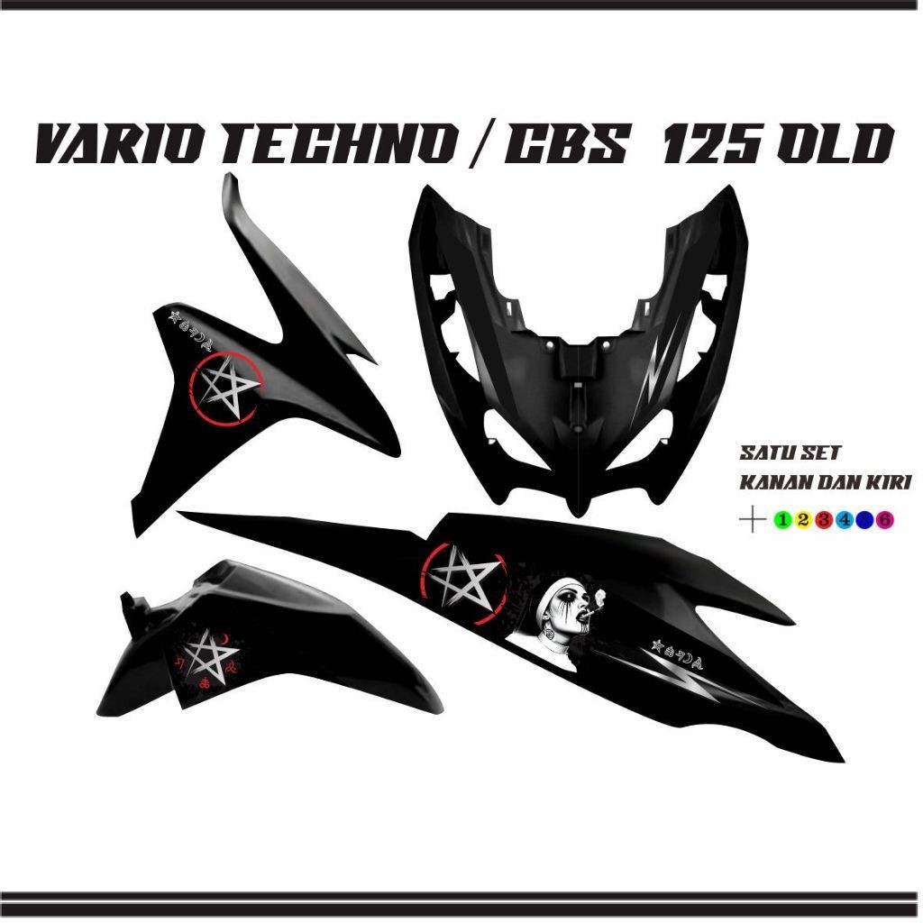 VARIASI MOTOR STICKER VARIO TECHNO 125 / STRIPING VARIO 125 OLD CBS