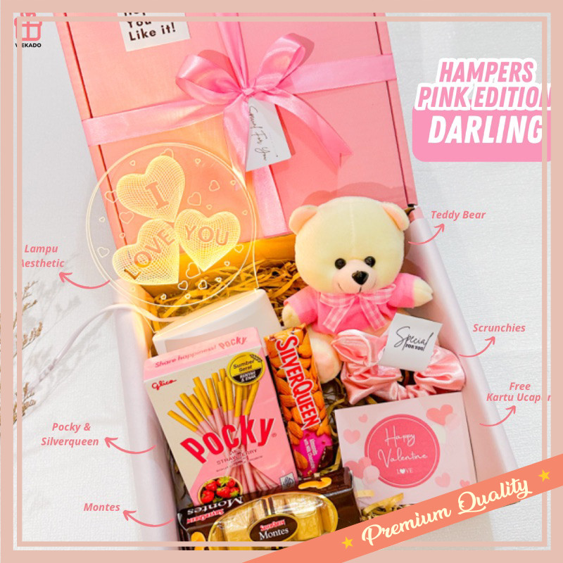 

kado valentine anniversary ulang tahun suami pacar istri pasangan murah / [DARLING] Hampers Cewe Anniversary Ulang Tahun Wisuda Valentine | Kado Wanita Pink Edition Coklat Boneka