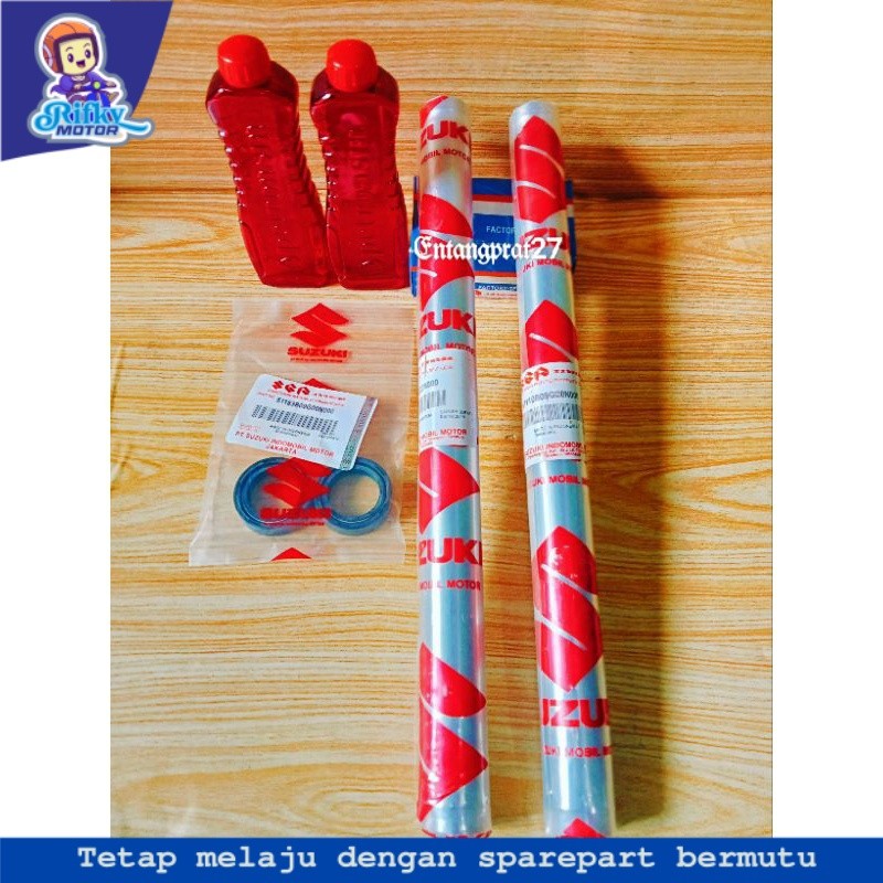 As Shock Sok Depan (Model derat) + Seal shock + Oil Shock Suzuki Smash lama/Smash new/Shogun  110/Sh