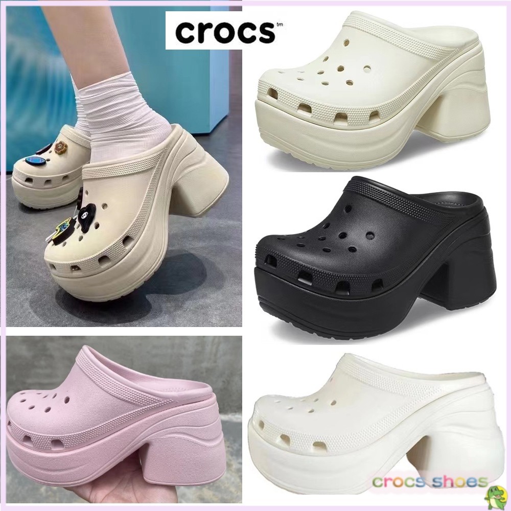 Sandal crocs wanita Sandal Crocs Siren Clog Wanita Sandal Wedges Wanita  Clog tinggi 10 cm 208547