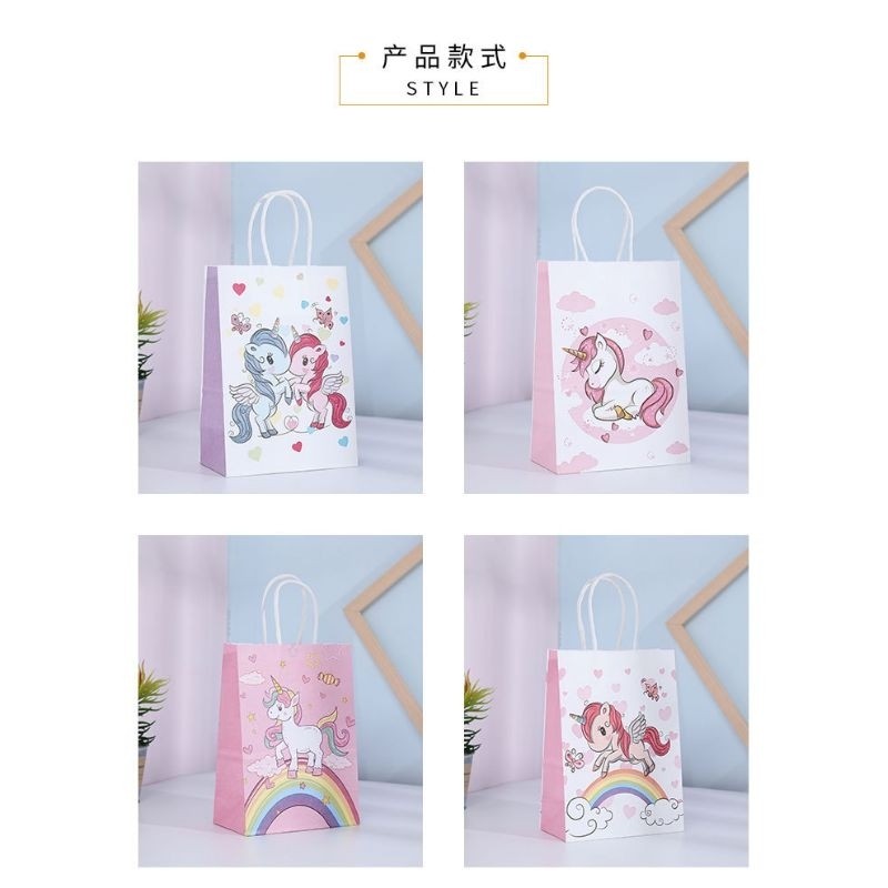 

KADO SMALL PAPER BAG THANK YOU & UNICORN BAG PESTA ULTAH SNACK SOUVENIR
