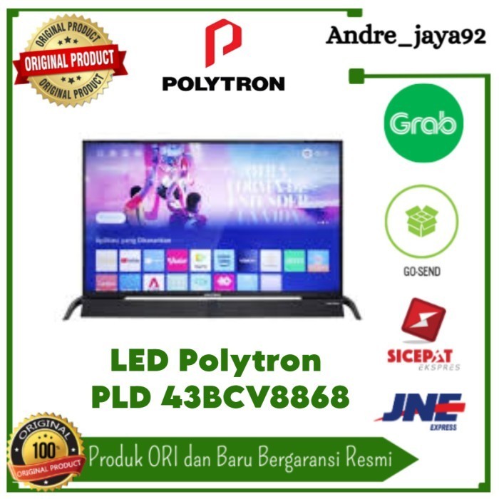 Led Smart Tv  Sound Bar 43 Inch Polytron PLD-43BCV8868