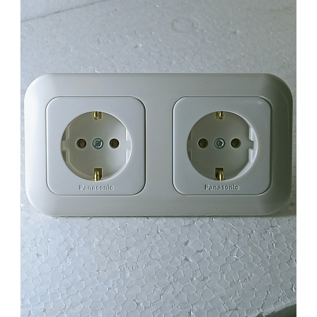 STOP KONTAK DOUBLE PANASONIC TERMINAL COK LISTRIK SERI PANASONIC