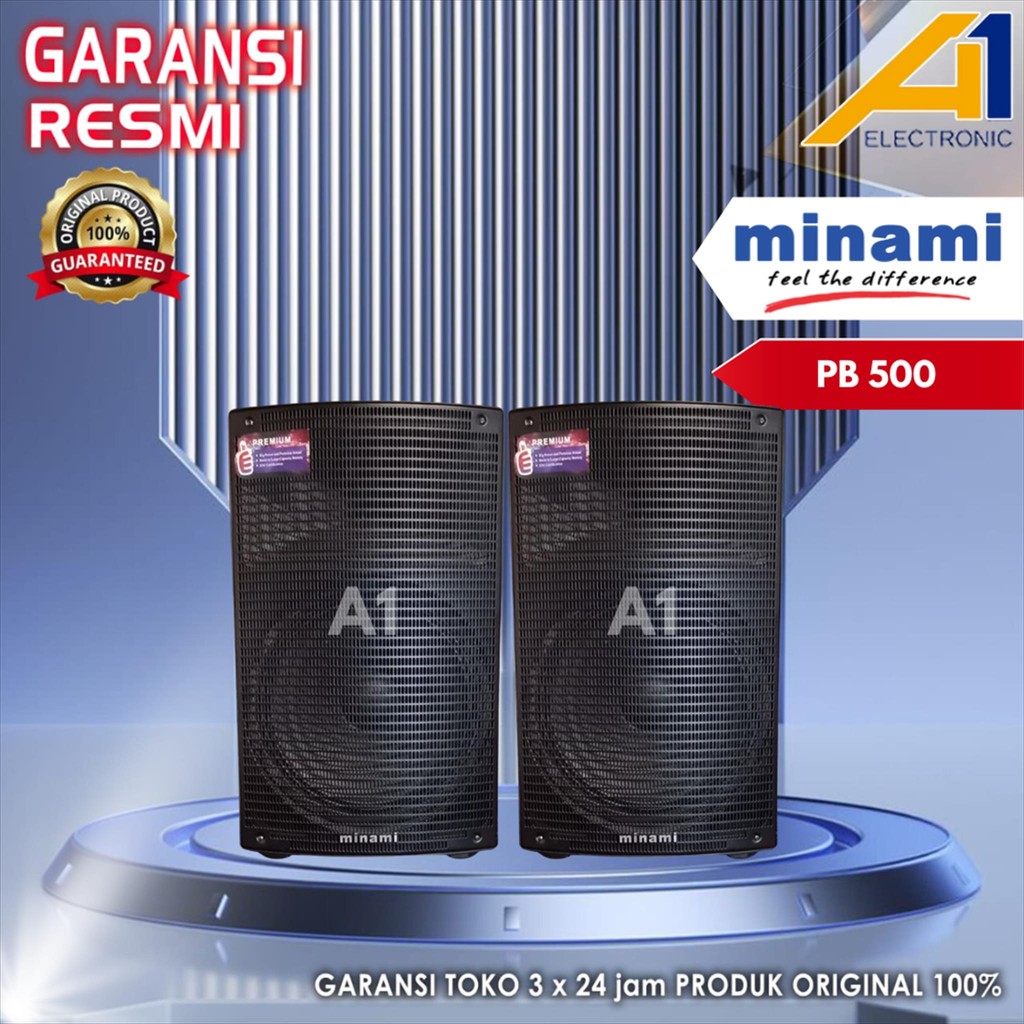 Speaker Aktif MINAMI PB500 Partybox 15 Inch DOUBLE Garansi Resmi Bluetooth