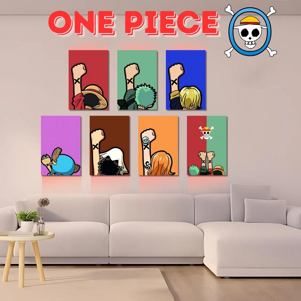Poster Aesthetic One Piece Keren Papan MDF 6MM- Hiasan Kamar Cowok