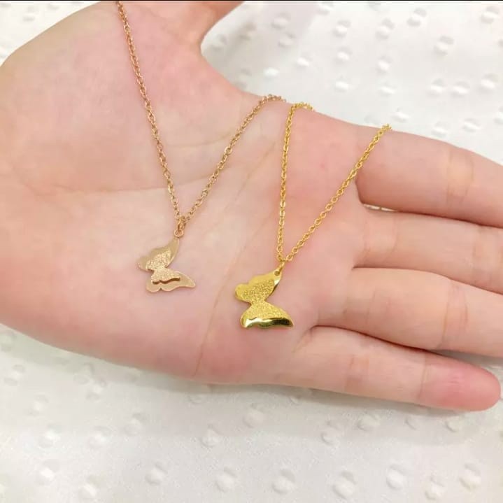 Kalung Titanium Wanita Terbaru/Kalung Fashion Wanita Titanium Import/Kalung Titanium Wanita Model Te