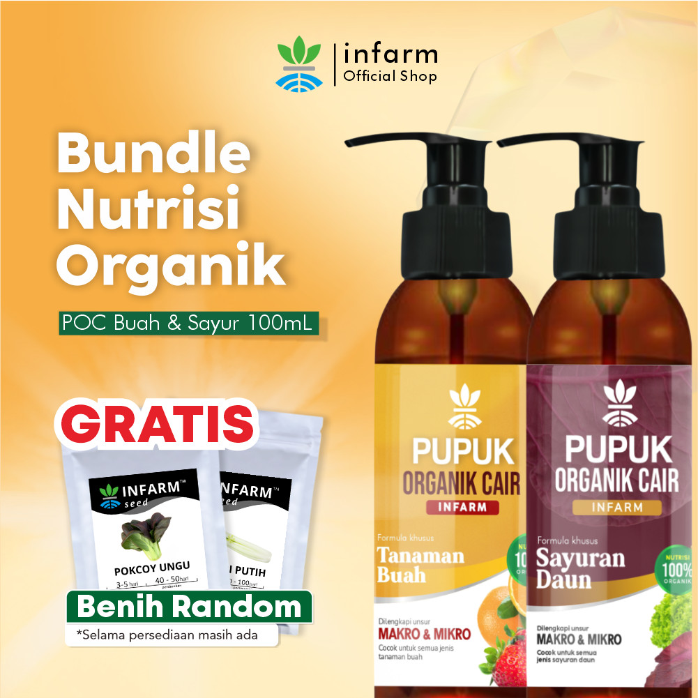 INFARM - Paket Nutrisi Organik Mini Pupuk Organik Cair POC Pupuk Penyubur Tanaman Pupuk Penyubur