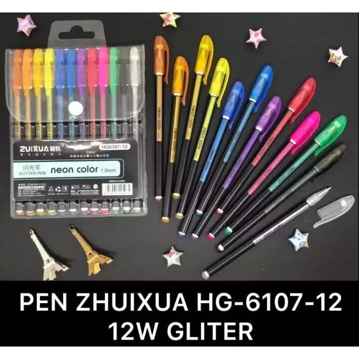 

pulpen/pena/bolpen gliter warna neon glitter/glitter pen zuixua