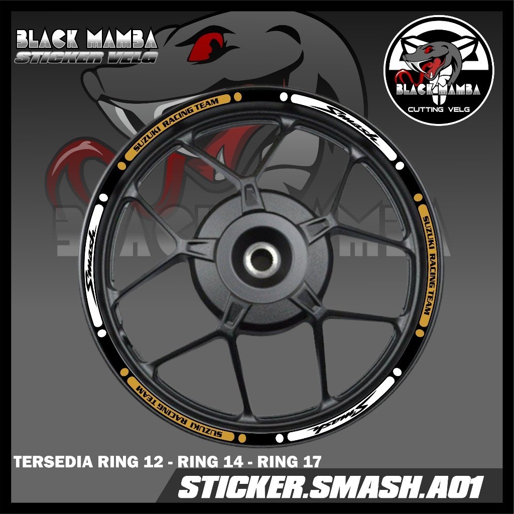 STICKER VELG SMASH  - STIKER LIS LIST VARIASI BAN/VELG SUZUKI SMASH A01