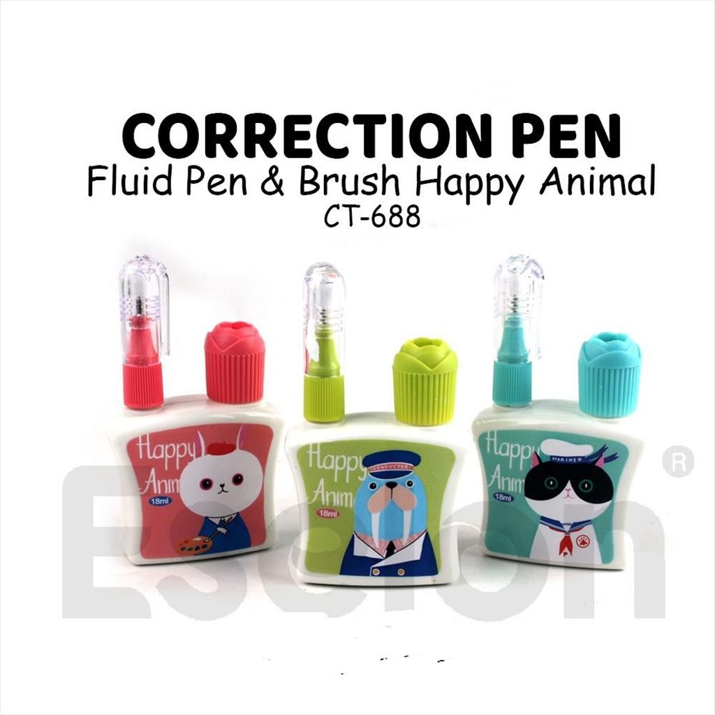 

[MaxMart] Correction Pen + Kuas / Tipex Pen + Kuas/ Tipex 2 fungsi Kuas+Pen