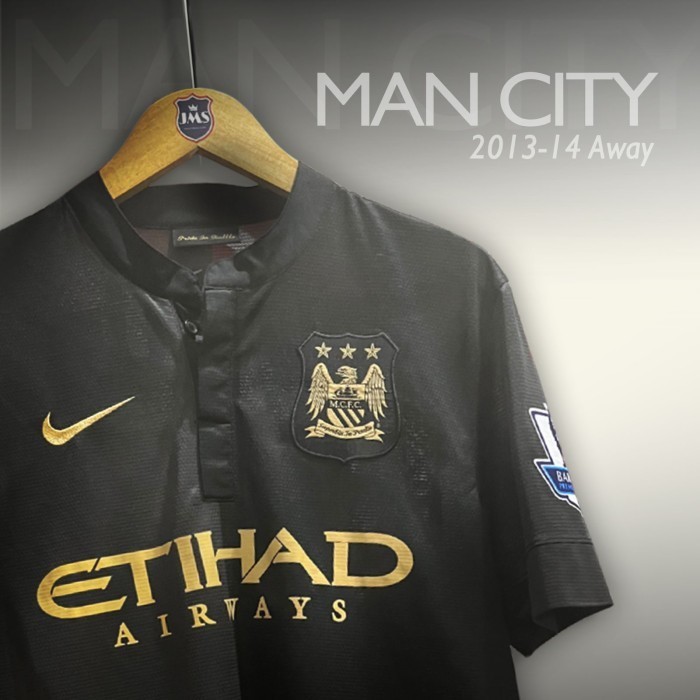 2013-14 MAN CITY AWAY SHIRT KUN AGUERO #16
