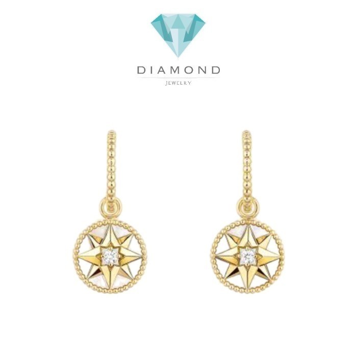 Lucky star vent dior earring/bracelet 18k Mop-Diamond Jewelry