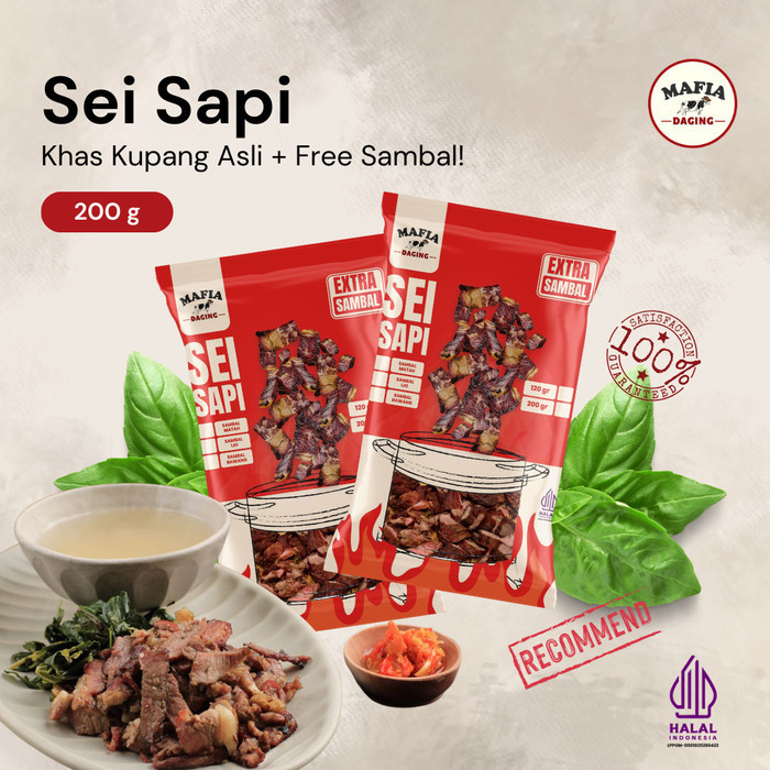 

Sei Sapi / Daging Sapi Asap Low Fat Frozen Food 200gr