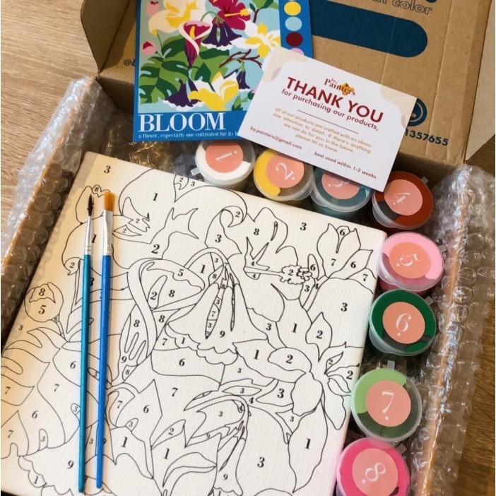 

Paint By Number BLOOM | ByPainters | Painting Kit | 20x20cm
