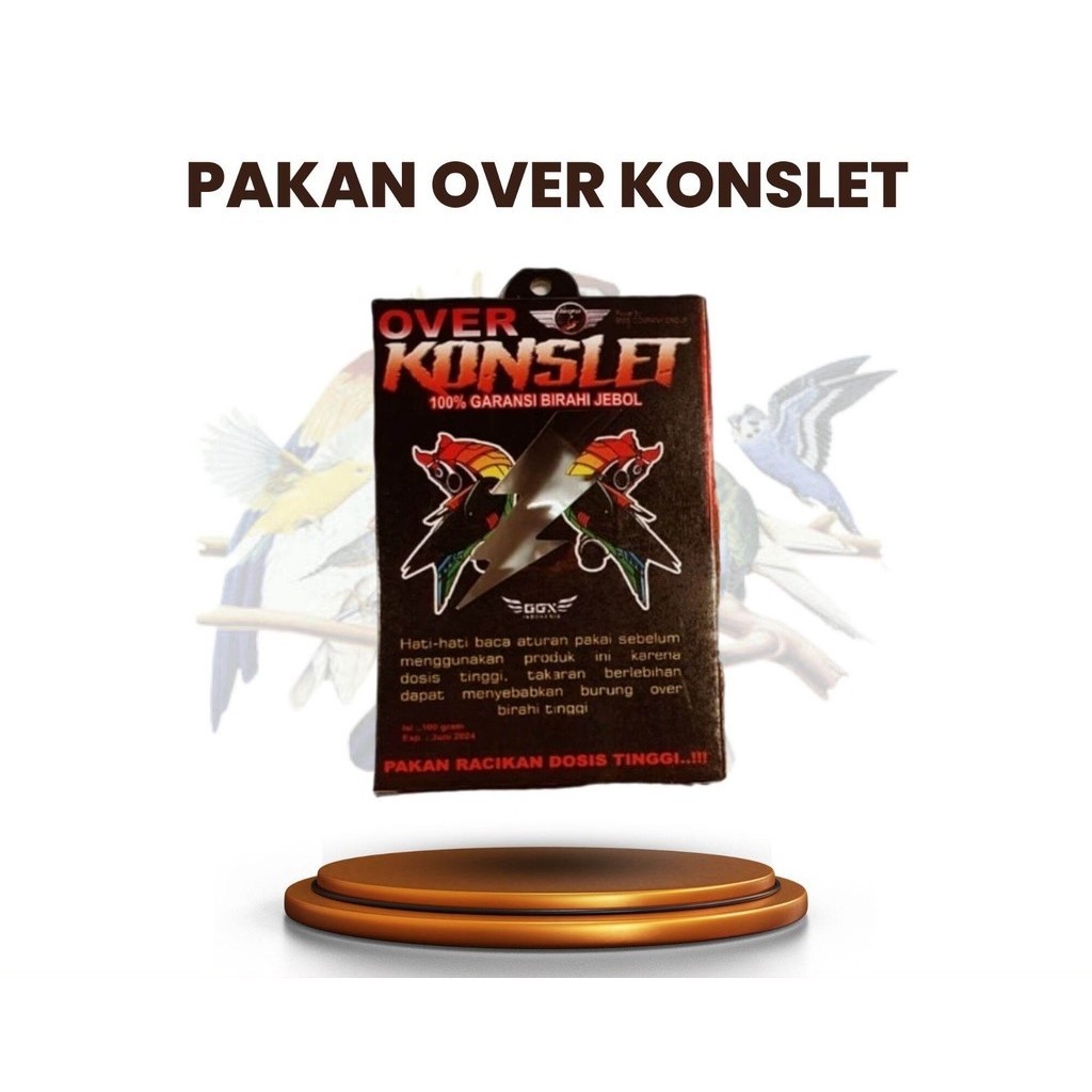 Over Konslet 100 gr Makanan Lovebird Konslet Pakan Gacor Harian Lomba Burung Kicau Biji Bijian Voer 