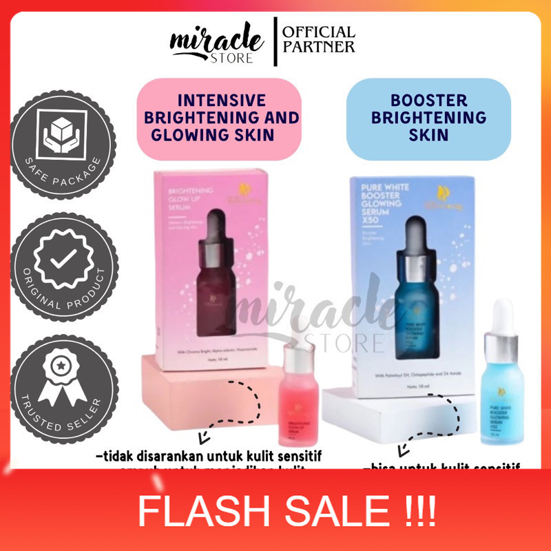 PROMO    BRIGHTENING GLOW UP SERUM PINK / PURE WHITE BOOSTER GLOWING SERUM BIRU NEW SKIN YOUTH REVOL