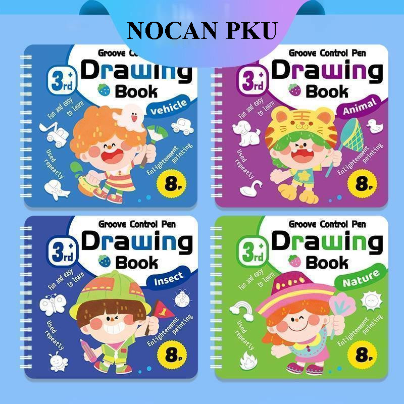 

Buku Mewarnai Anak Coloring Book Tema Buku Gambar Mewarnai 8 Lembar Kertas Tebal Groove Control Pen