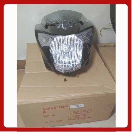 Batok Depan & Reflektor Lampu Depan Satria Fu Injeksi Fi Hitam Model Bohlam YRFBG