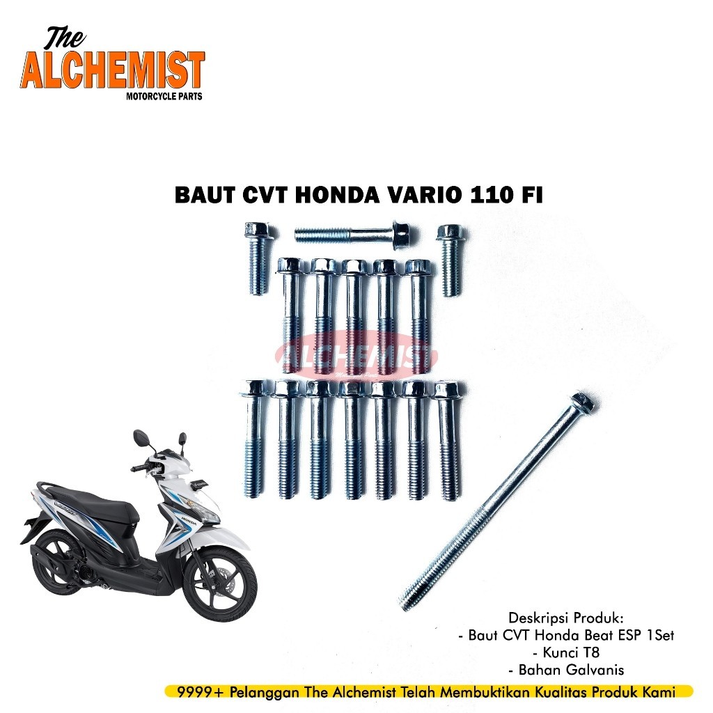 COD Baut CVT Vario 110 FI / Baud Cover CVT Honda Vario 110 FI 1Set / Baud Baut Cover CVT Honda Vario