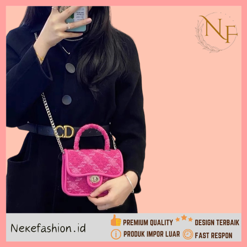 NEKE FASHION Premium Kualitas - Tas Wanita Pink Tas Cewek Pink Tas Selempang Tali Panjang Wanita Tas