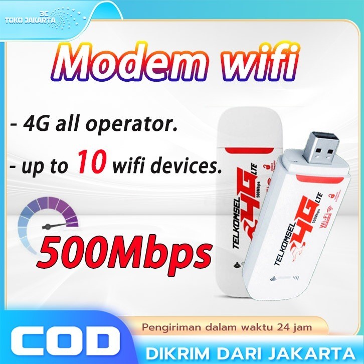 Portable Modem Wifi Mifi 4G LTE Modem USB 500mbps Unlock Support Modem Wifi 4G All Operator