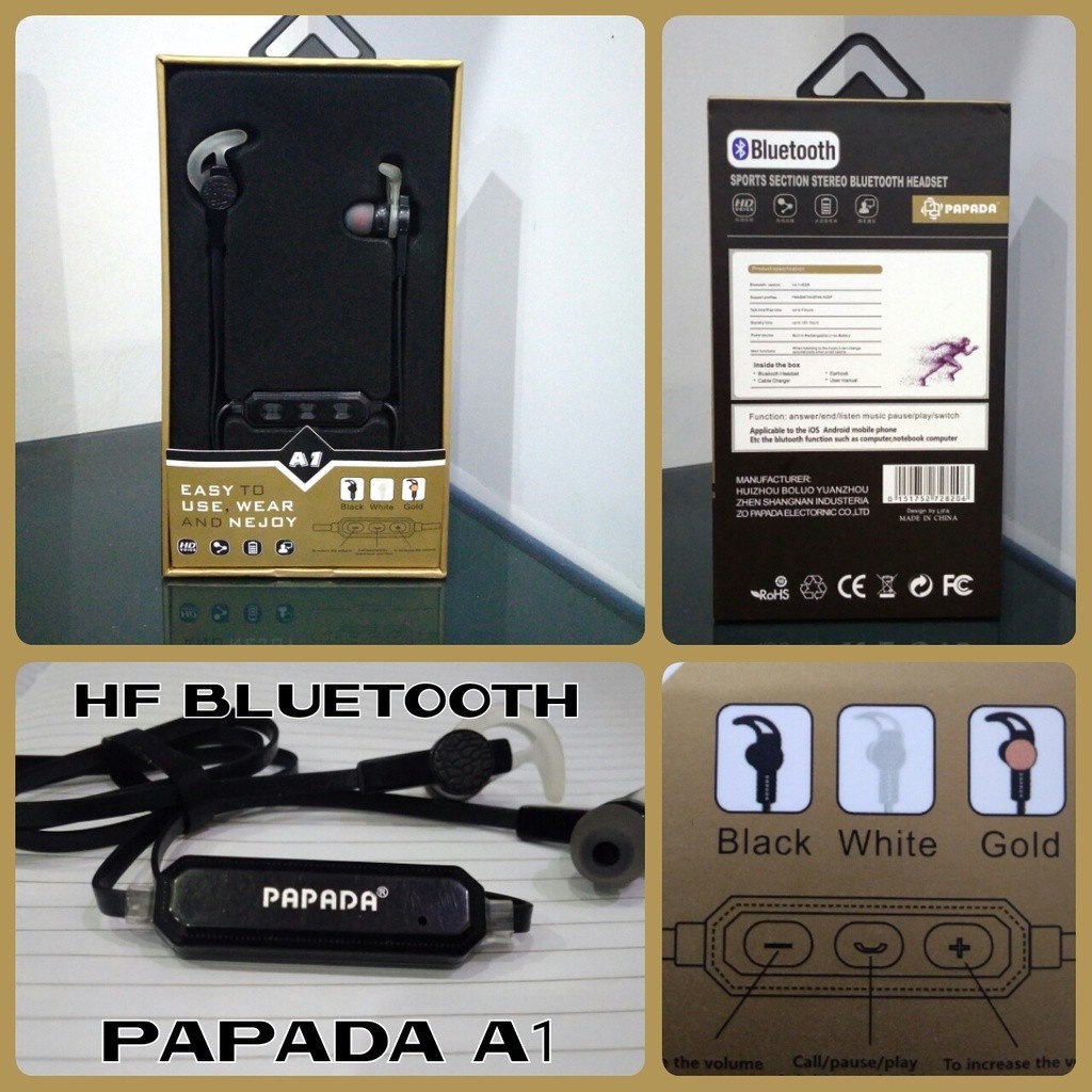 HOT A [ A1 ] Handsfree Bluetooth Murah Headset Bluetooth Papada A1 Headphone Bluetooth PAPADA A1