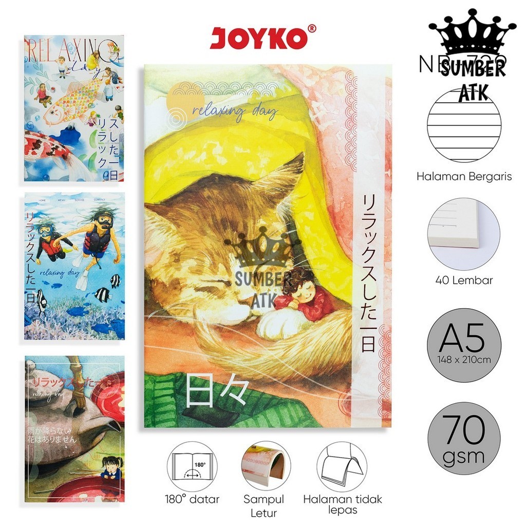

Buku Tulis Catatan Bergaris Ruled Notebook Joyko NB-729 A5