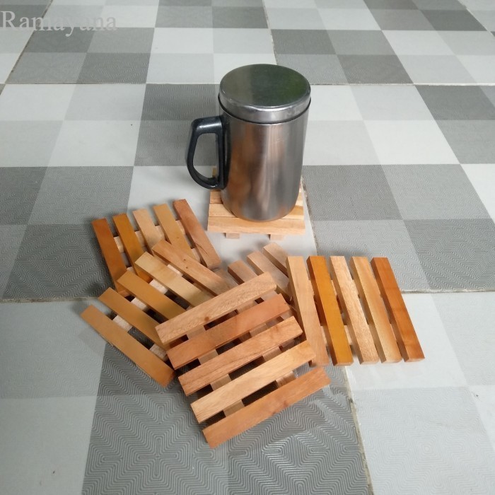 

Tatakan Gelas Kotak Mahoni 10x10 cm Murah