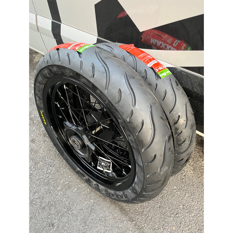 WHEELSET SUPERMOTO HONDA CRF 150 L TROMOL SCARLET VELG EXPEDITION SCARLET