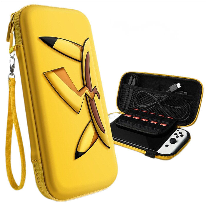 [PK8]  Nintendo Switch OLED Case 3D Tas Nintendo Switch OLED V2 Pouch Tas - Pikachu