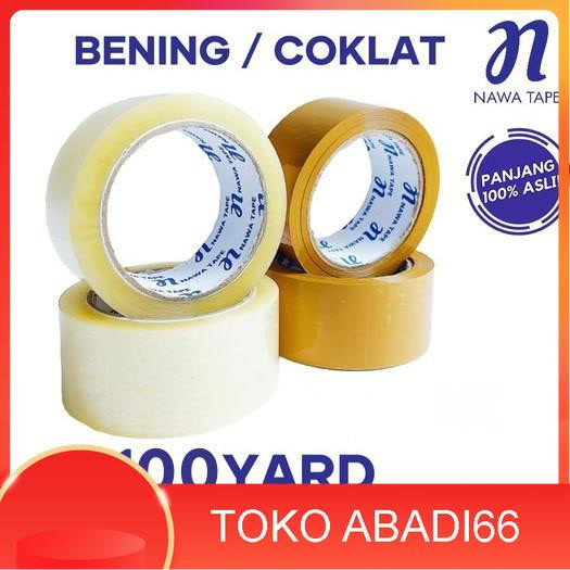 

Nawa Tape Lakban OPP 45mm x 100 Yard Kemasan 1 Slop