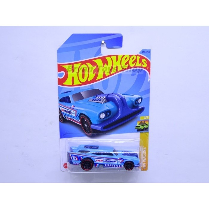 Hot Wheels Jack Hammer Biru No. 5 - Mobil Balap -OSC45