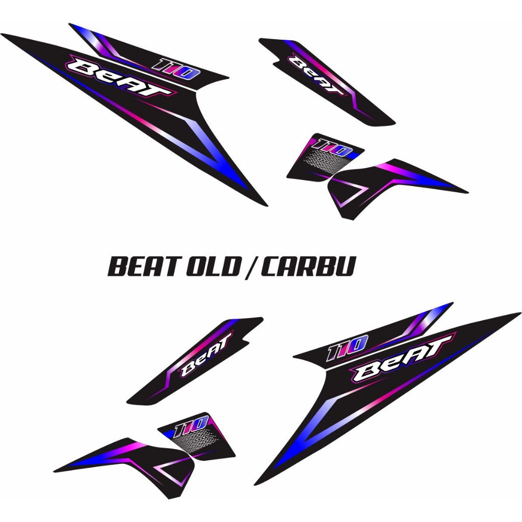 COD/LIS VARIASI POLET BODY MOTOR BEAT OLD HITAM  / STIKER STRIPING VARIASI HONDA BEAT  VARIASI STIKE