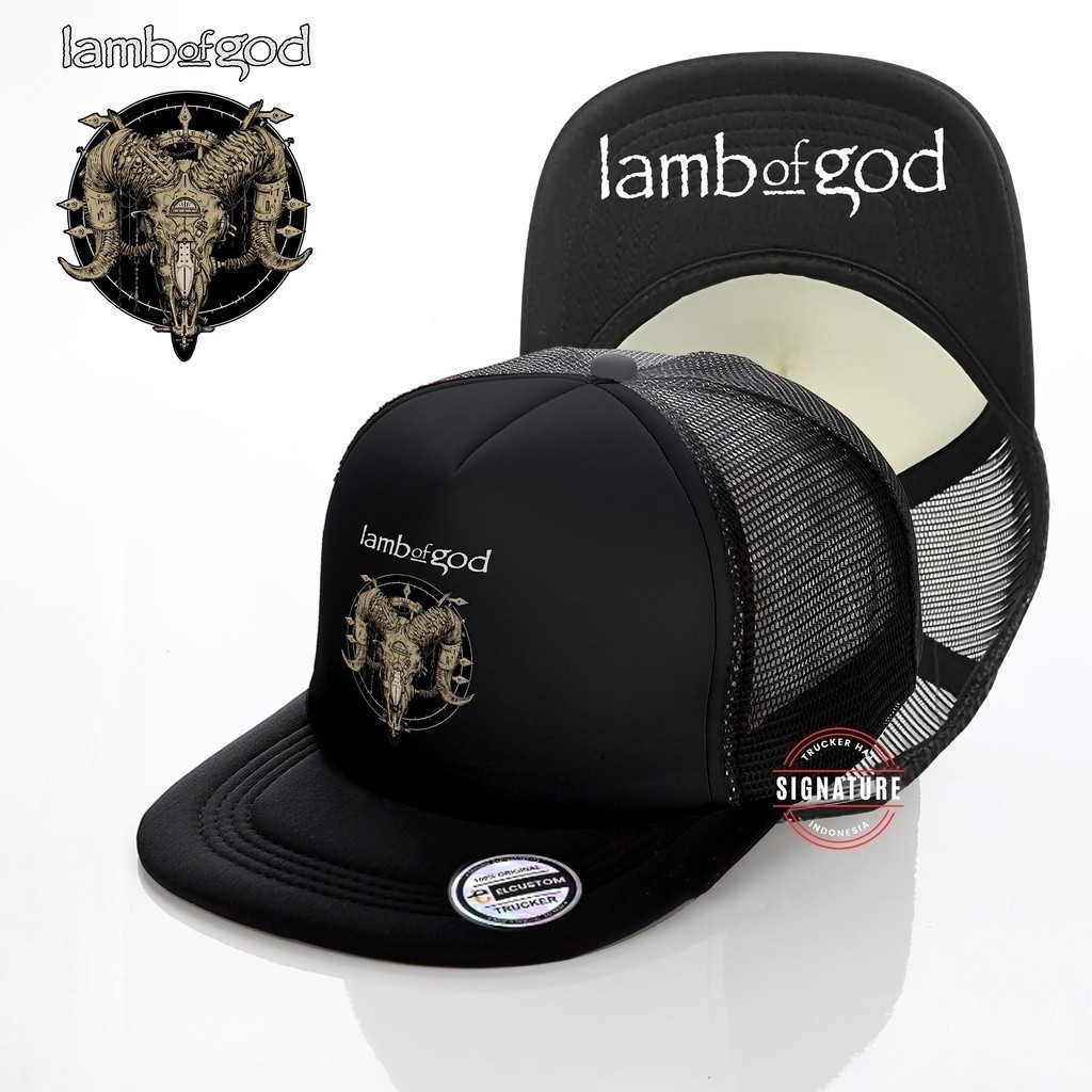 Lamb Of God | Topi Trucker | Snapback | Topi cowo | Topi Jaring | Topi Custom | Signature