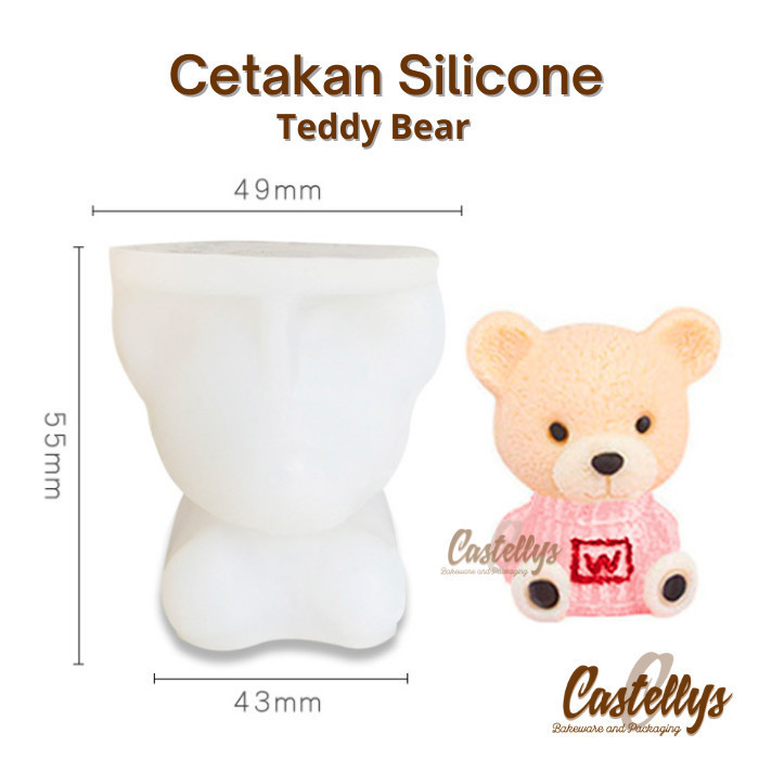 Sintias Cetakan Silicone Teddy Bear Beruang Kue Mousse Pudding Es Mochi Cake
