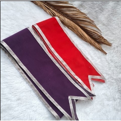 SELEMPANG BAHU DAN SELEMPANG LEHER LIST RENDA EMAS DAN PERAK