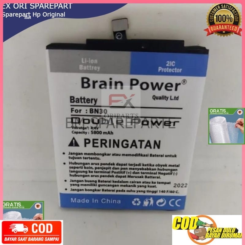 GARANSI DOUBLE POWER 5000 MAH BATERAI BATRE BN30 XIAOMI REDMI 4A BRAIN POWER 5800MAH DOUBLE POWER