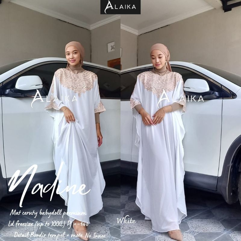 Kaftan Nadine Dress Busana Muslimah Wanita by Alaika Fashion