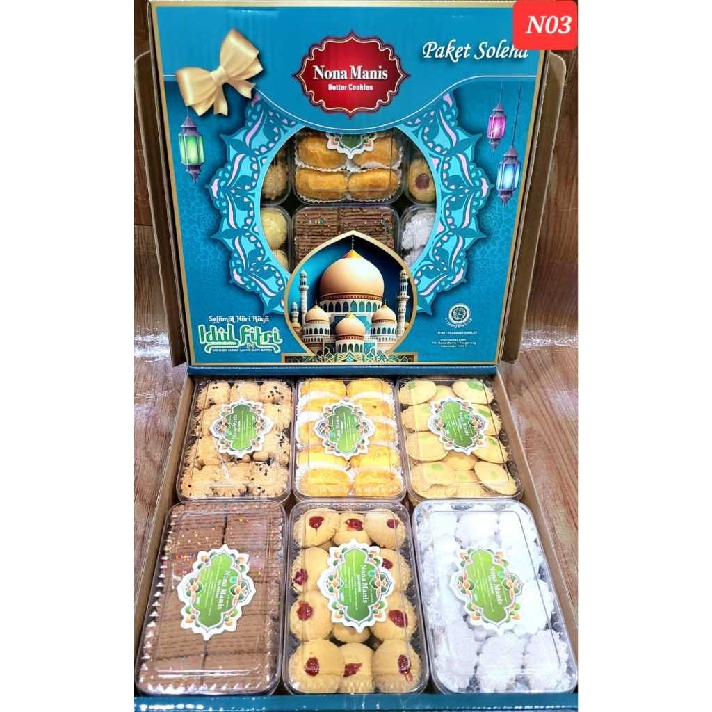 

READY STOK!!! Apazada - Kue Kering Lebaran Nona Manis Soleha Halal / Hampers Kue Lebaran Paket 6 Toples Murah Enak Terbaru