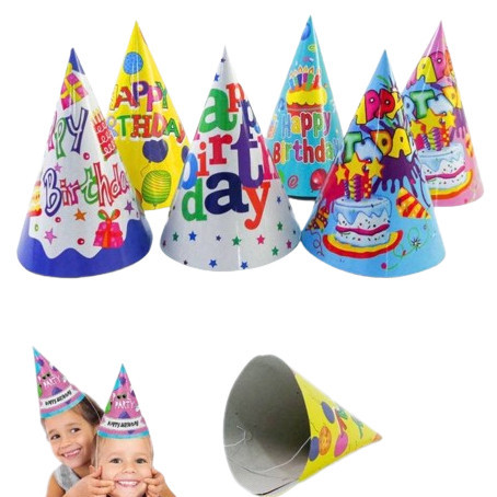 CelineCheryl Topi Kerucut Ulang Tahun Birthday 6Pcs Grosir Pku
