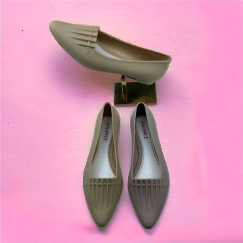 ADELIA- EDITH Flatshoes Jelly Wanita Import Balance 702-D2