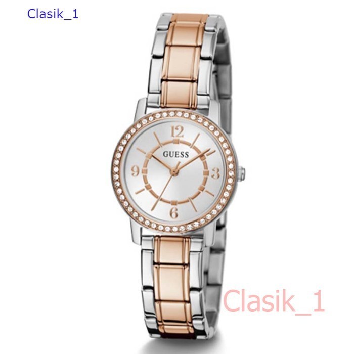 Original 100% Jam wanita Guess GW0468L5 MELODY Silver Rosegold