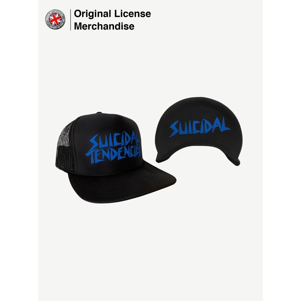 Topi Hat Snapback Trucker Sablon Import Pria Band SUICIDAL TENDENCIES Ori Assorted Fluo Blue