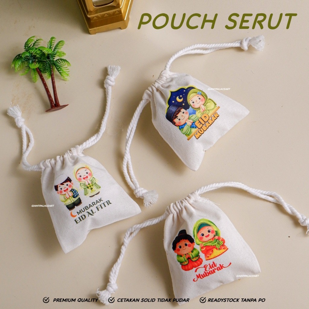

READY - AMPLOP LEBARAN UNIK / Hampers Eid / MINI POUCH SERUT SERBAGUNA / AMPLOP KAIN / Souvernir / Tas serbaguna